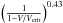\hbox{$\left(\frac{1}{1-V/V_{\rm crit}}\right)^{0.43}$}