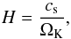 \begin{equation} H = \frac{c_\text{s}}{\Omega_\text{K}},\label{eq:scale_height} \end{equation}