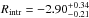 \hbox{$R_{\rm intr}=-2.90^{+0.34}_{-0.21}$}