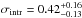 \hbox{$\sigma_{\rm intr}=0.42^{+0.16}_{-0.13}$}