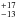 \hbox{$^{+17}_{-13}$}
