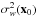 \hbox{$\sigma_w^2(\vec{x}_0)$}