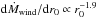 \hbox{${\rm d}\dot{M}_{\mathrm{wind}} / {\rm d} r_{0} \propto r_{0}^{-1.9}$}