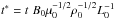 \hbox{$t^*=t \; B_0 \mu_0^{-1/2} \rho_0^{-1/2} L_0^{-1}$}