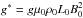 \hbox{$g^* = g \mu_0 \rho_0 L_0 B_0^2$}