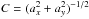 \hbox{$C = (a_x^2 + a_y^2)^{-1/2}$}