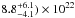 \hbox{$8.8^{+6.1}_{-4.1})\times 10^{22}$}