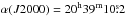 \hbox{$\alpha(J2000)=20^{\mathrm{h}}39^{\mathrm{m}}10\fs2$}