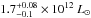 \hbox{$ 1.7_{-0.1}^{+0.08}\times10^{12}~ \lsun$}