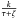 \hbox{$\frac{k}{\tau+\zeta}$}