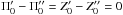 \hbox{$\Pi'_0-\Pi\arcsec_0=Z'_0-Z\arcsec_0=0$}