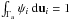 \hbox{$\int_{\Gamma_u} \psi_i \;{\rm d}\vec u_i=1$}