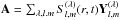\hbox{$\vec{A} = \sum_{\lambda, l. m} S^{(\lambda)}_{l, m}(r, t) \vec{Y}^{(\lambda)}_{l,m}$}