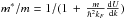 \hbox{${m^*}/{m} =1/( 1 \,+\, \frac{m}{\hbar^2 k_F} \frac{{\rm d} U}{{\rm d} k} )$}