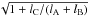 \hbox{$\sqrt{1 + l_{\rm C}/(l_{\rm A}+l_{\rm B})}$}