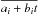 \hbox{$\overline{a_i+b_it}$}