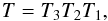 \appendix \setcounter{section}{1} \begin{eqnarray} T = T_3 T_2 T_1, \end{eqnarray}