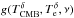\hbox{$g(T^\delta_{\rm CMB},T^\delta_{\rm e},\nu)$}