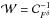 \hbox{${\cal W} = {\cal C}^{-1}_{F^\delta}$}