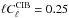 \hbox{$\ell C^{\rm CIB}_\ell = 0.25$}