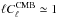 \hbox{$\ell C^{\rm CMB}_{\ell} \simeq 1 $}