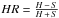 \hbox{$HR = \frac{H\,-\,S}{H\,+\,S}$}