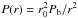 \hbox{$P(r)=r_0^2 P_{\rm b} / r^2$}