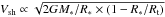 \hbox{$V_{\rm sh} \propto \sqrt{2 G M_{*}/R_{*} \times (1-R_{*}/R_{\rm t}) }$}