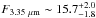 \hbox{$F_{3.35~{\mu}{\rm m}}\sim15.7^{+2.0}_{-1.8}$}