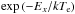 \hbox{$\exp \left( { - {E_x}/k{T_{\rm e}}} \right)$}