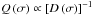 \hbox{$ Q\left(\sigma\right)\propto\left[D\left(\sigma\right)\right]^{-1}$}