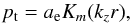 \begin{equation} \label{ptout1} p_\mathrm{t} = a_\mathrm{e} K_m(k_z r), \end{equation}
