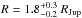 \hbox{$R=1.8^{+0.3}_{-0.2}~R_{\rm Jup}$}
