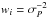 \hbox{$w_i = \sigma_{P}^{-2}$}
