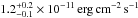 \hbox{$1.2^{+0.2}_{-0.1}\times 10^{-11}\,\mathrm{erg\,cm}^{-2}\,\mathrm{s}^{-1}$}