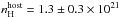 \hbox{$n_{\rm H}^{\rm host}=1.3\pm 0.3\times 10^{21}$}