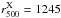 \hbox{$r_{500}^{\rm X}=1245$}