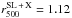 \hbox{$r_{500}^{{\rm SL\,+\,X}}=1.12$}