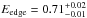 \hbox{$E_{\rm edge}=0.71^{+0.02}_{-0.01}$}