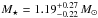 \hbox{$M_{\star}=1.19^{+0.27}_{-0.22}\,M_\odot$}