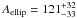 \hbox{$A_{\rm ellip}=121^{+32}_{-33}$}