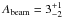\hbox{$A_{\rm beam}=3^{+1}_{-2}$}