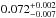 \hbox{$0.072^{+0.002}_{-0.007}$}