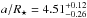 \hbox{$a/R_{\star}=4.51^{+0.12}_{-0.26}$}
