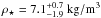 \hbox{$\rho_{\star}=7.1^{+0.7}_{-1.9}~\rm{kg/m^3}$}