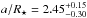 \hbox{$a/R_{\star}=2.45^{+0.15}_{-0.30}$}