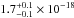 \hbox{$1.7^{+0.1}_{-0.1} \times 10^{-18}$}
