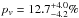 \hbox{$p_{v}=12.7^{+4.0}_{-4.2}\% $}