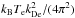 \hbox{$k_{\rm B} T_{\rm e} k_{\rm De}^2 /(4\pi^2)$}