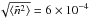 \hbox{$\sqrt{\langle \tilde{n}^2\rangle} = 6 \times 10^{-4}$}
